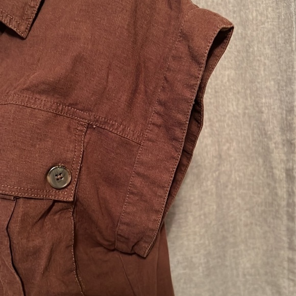 Happy Nature Sleeveless Linen Blend Crop Size Medium - Picture 3 of 7